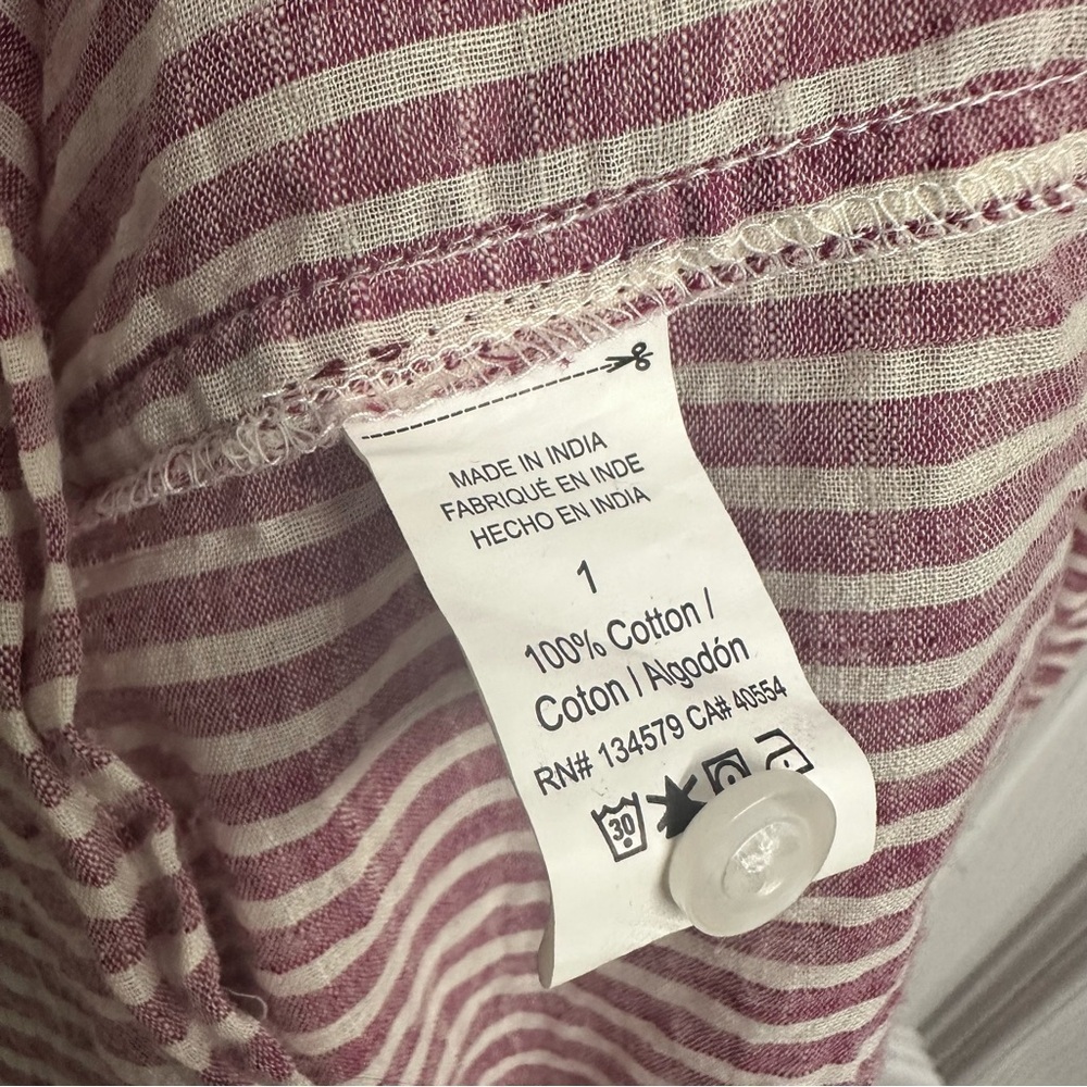 Anthropologie Sundry Maxi Dress Striped Red Button Up Vacation Size 1 Small - Picture 6 of 7